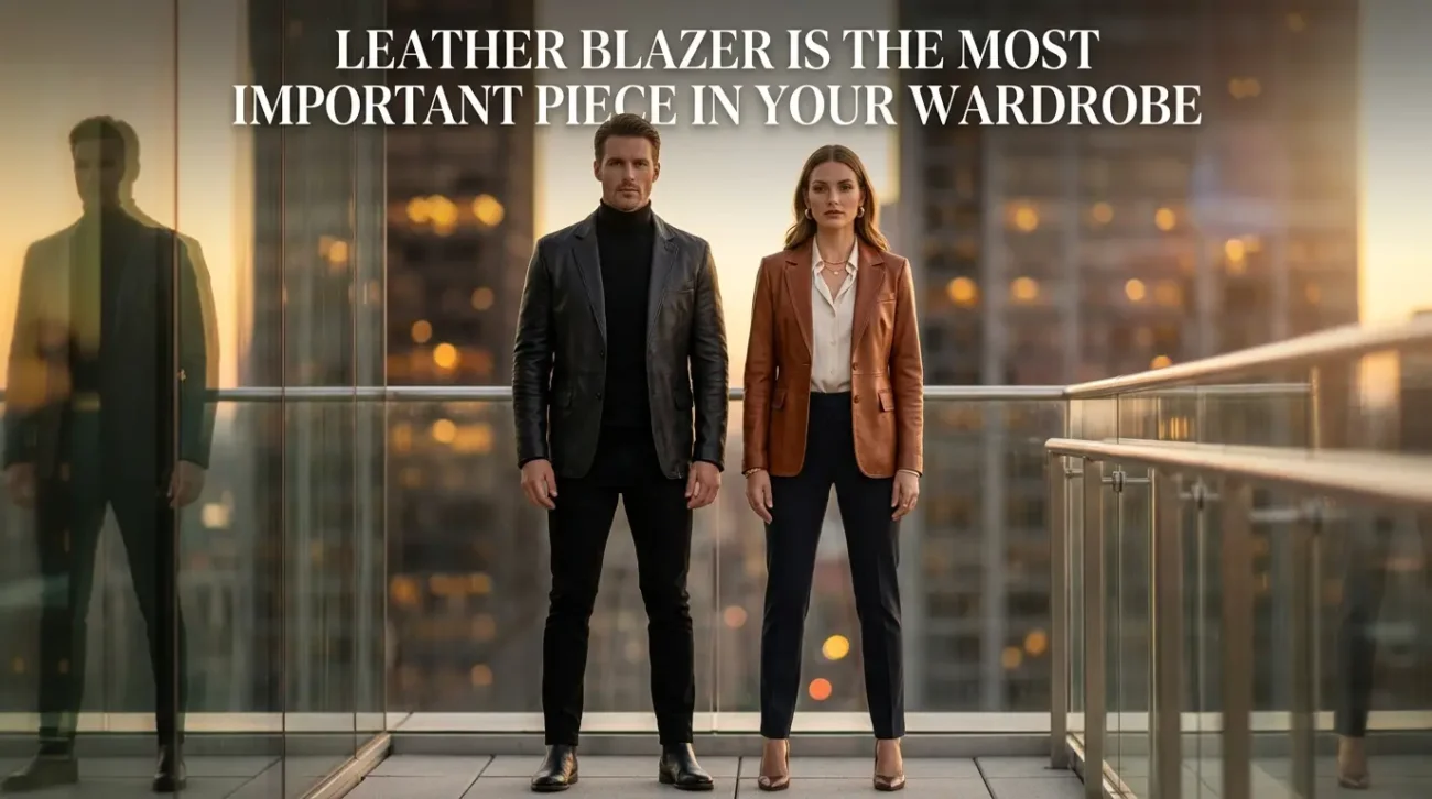 stylish leather blazer essential wardrobe fashion outfit