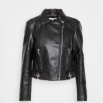 Luna Cropped Leather Biker Jacket